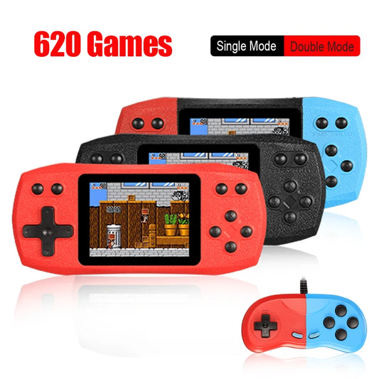 2.4 Inch Retro Video Game Console Built in 620 Classic Games Portable Handheld Game Player Rechargeable Console AV Ouput