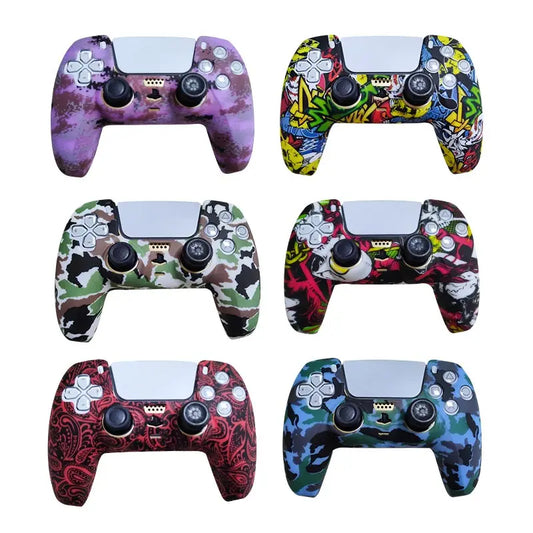 Rubber Protective Silicone Cover Skin for Sony PlayStation Dualshock 5 PS5 Controller Case Thumb Stick Grip Cap for DualSense 5